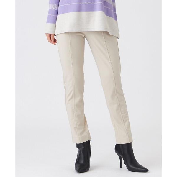 パンツ 「L」「ウォッシャブル」裏起毛ハイテンションクロップドパンツ レディース