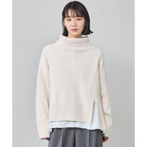 ニット セーター 「着回し抜群」スリットディテールニット レディース