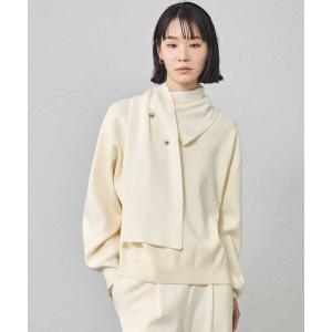 ニット セーター 「セットアップ対応」マフラードッキングニット レディース