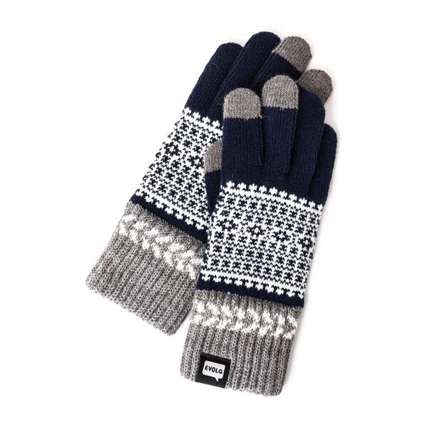 手袋 「EVOLG/エヴォログ」FLEUR ニットグローブ LET2365 メンズ