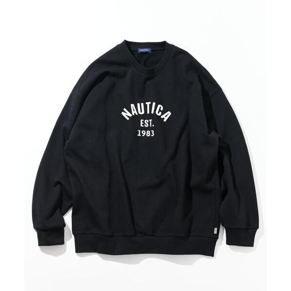 トレーナー スウェット NAUTICA/ノーティカ フェルトパッチ アーチロゴ クルーネック スウェ...