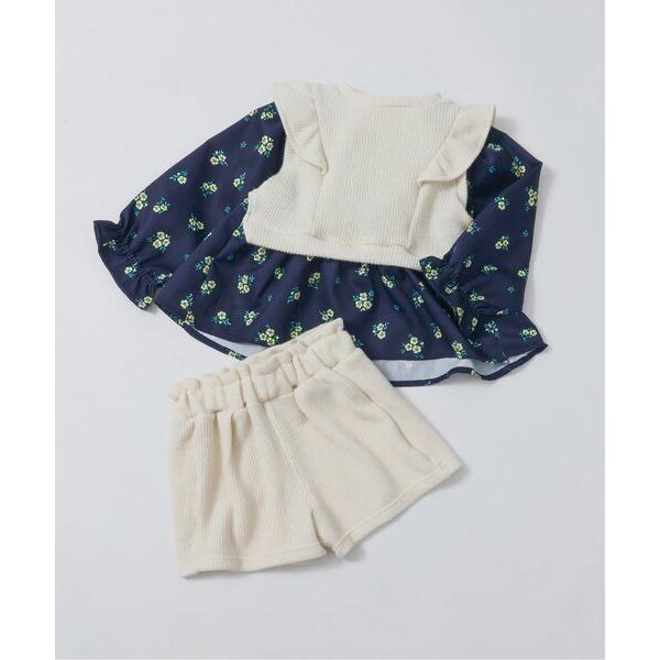 セットアップ 「セットアップ」ベストドッキングトップス＆ショートパンツセット キッズ 子供服 女の子