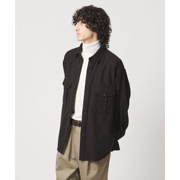 シャツ 「District」シュリンク サージ 2ポケット シャツ メンズ