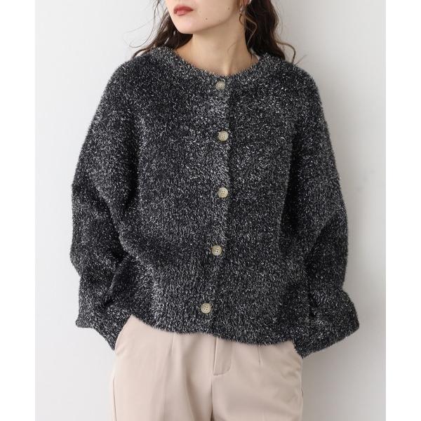 カーディガン A.N.L 2way ラメシャギーニット レディース