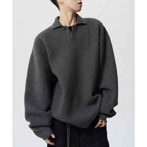 セーター ニット SBG オーバーサイズ ニットポロ メンズ