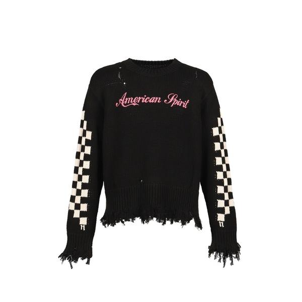 セーター ニット CHECKER KNIT メンズ レディース