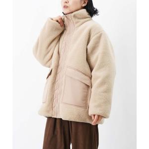 ブルゾン アウター LC/LLL 中綿ボアリバーシブルブルゾン レディース