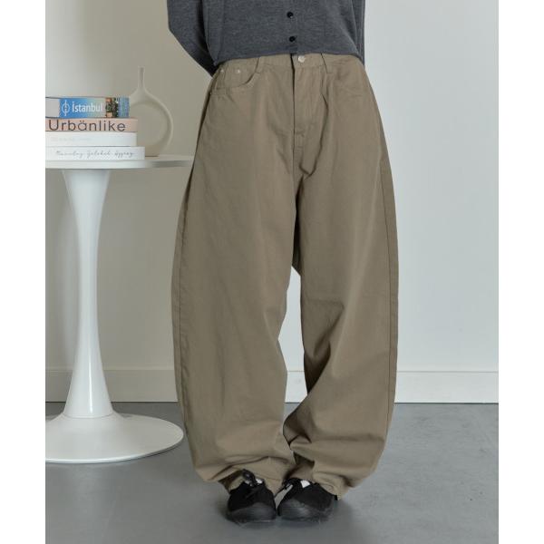 カーゴパンツ フラップポケット付 ボリュームカーブパンツ レディース