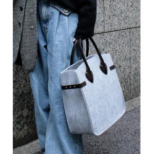 トートバッグ 「atneK」メルトンボックストート レディース