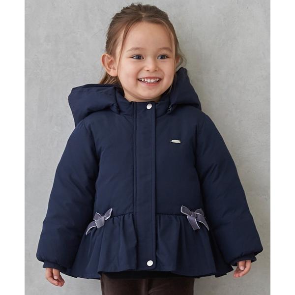 ブルゾン アウター 「あったか」ペプラムダウンジャケット キッズ 子供服 女の子