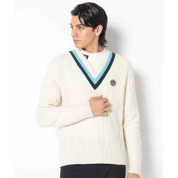 セーター ニット York V-Neck Cable Knit | MEN メンズ