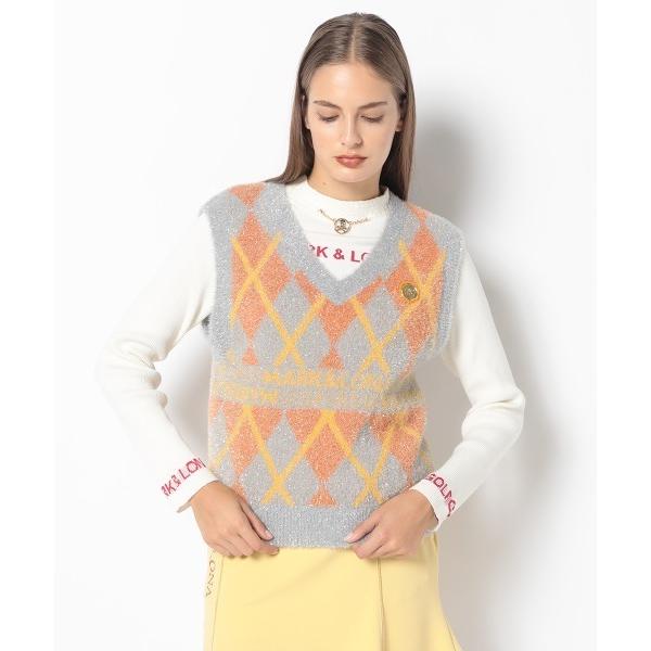 ニット セーター Glam Argyle Knit Vest | WOMEN レディース