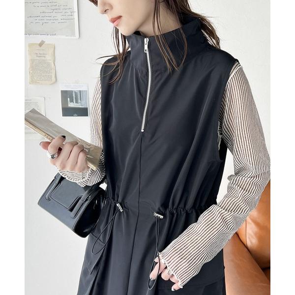 「Java」 ノースリーブワンピース LARGE ブラック レディース