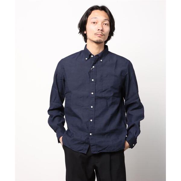 「BEAMS PLUS」 長袖シャツ X-SMALL ネイビー メンズ
