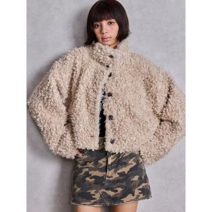 ブルゾン アウター プードルフェイクファーコート レディース