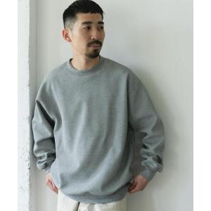 tシャツ ワッフルフリースクルーネックプルオーバー メンズ
