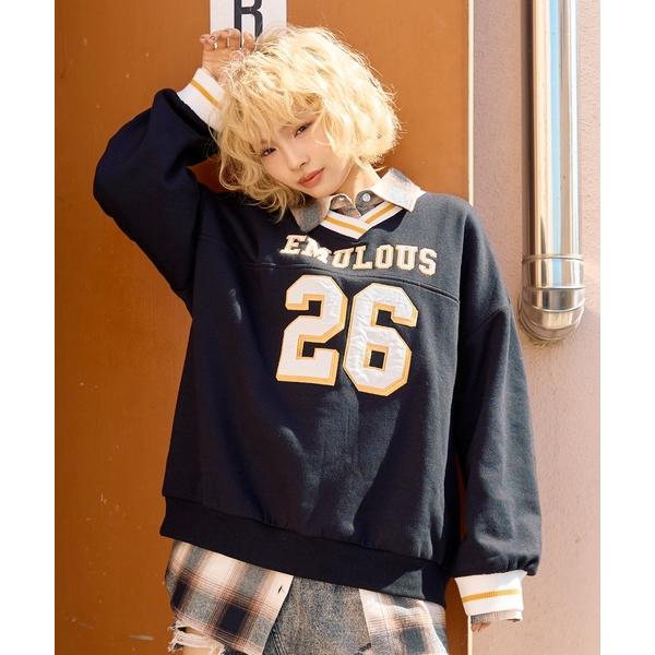 トレーナー  「LTXC」「綿100％」裏起毛ナンバールーズスウェット キッズ 子供服 女の子