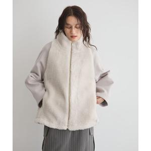 コート アウター ヘイジーボアショートコート レディース