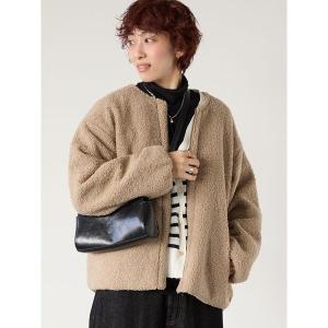 ブルゾン アウター リバーシブルボアブルゾン レディース