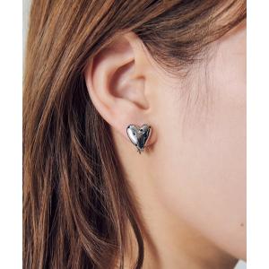 イヤリング ドット ハート メタル イヤリング レディースの買取情報