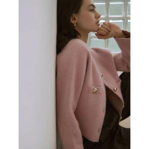 カーディガン CHNラクーンニットジャケット レディース