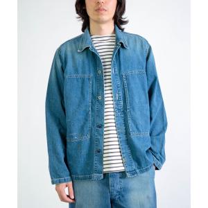 デニムジャケット gジャン 「SPELLBOUND / スペルバウンド」 8oz綿麻デニム ミリタリーシャツジャケット (used) メンズ