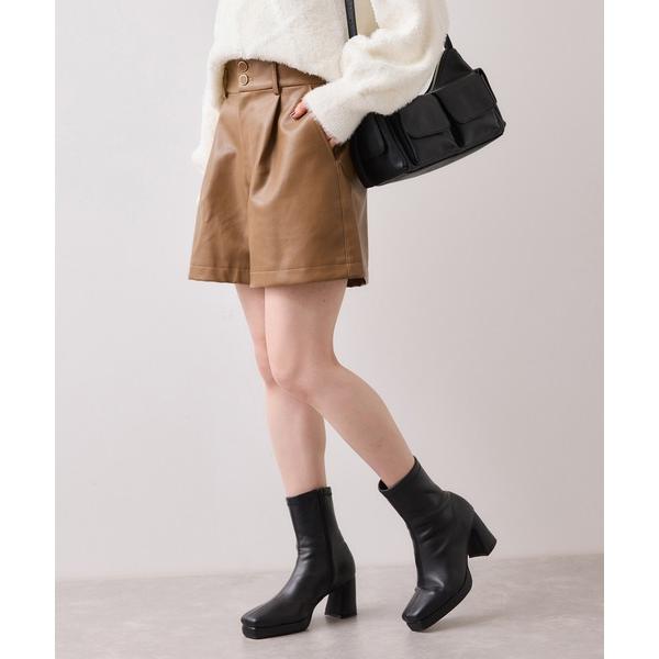パンツ レザーショートパンツ レディース