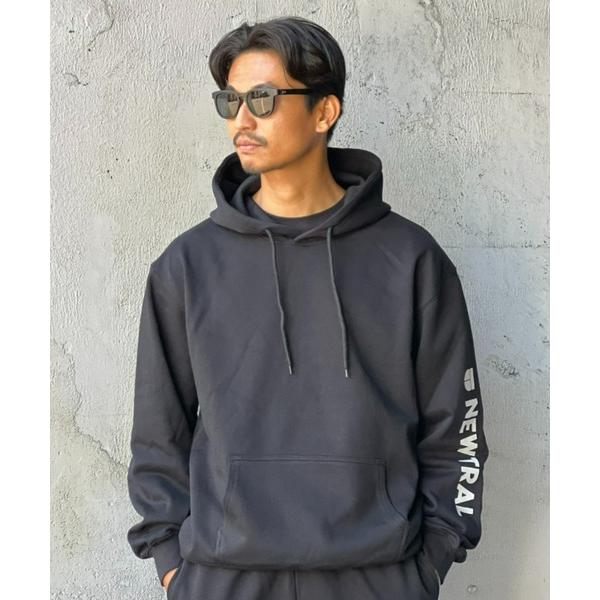 パーカー 「NEWTRAL」MAIN_S_Sleeve Logo Hoodie メンズ レディース