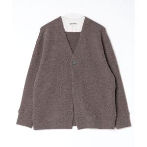 カーディガン WジャガードONE釦Vカーデ メンズ