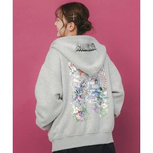 パーカー ScoLar(スカラー) スカラーハイウェイ ヴィンテージ風パーカー レディース