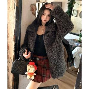 コート アウター エコファーミドル丈コート レディース