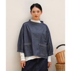 ブラウス シャツ 「Brocante / ブロカント」 ライトオンスデニム ペシュールスモック レディース