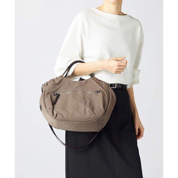 トートバッグ 「MONICA」サイドギャザー2WAYトートバッグ Mサイズ レディース