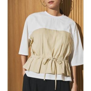 tシャツ 半袖 ビスチェ付き半袖カットソー レディース