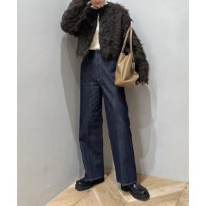 センタープレスストレートデニム