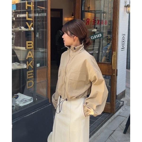 「Bonjour Sagan」 ナイロンブルゾン FREE ベージュ レディース