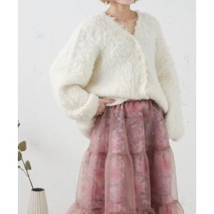 「qumerry.」 ニットカーディガン FREE アイボリー レディース