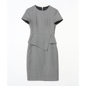 「Ted Baker」 半袖ワンピース 0 グレー レディース