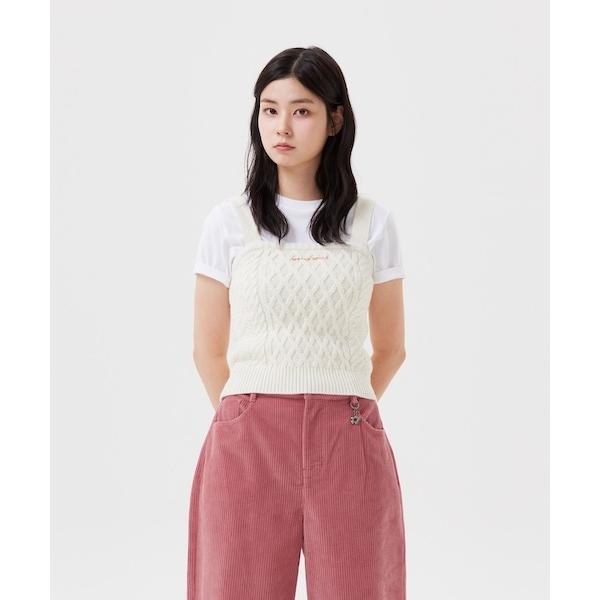 キャミソール WOMEN'S CABLE KNIT BUSTIER