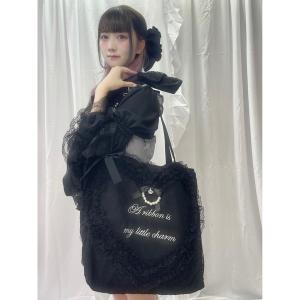 トートバッグ レースハートのトートBAG レディース