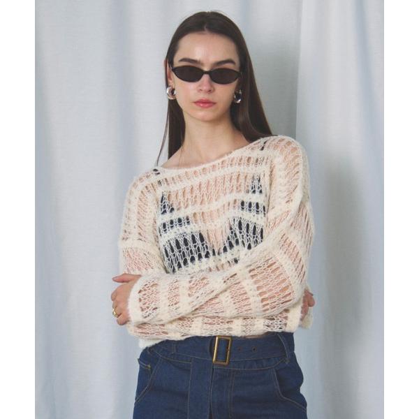 ニット セーター BOUCLE SHORT SWEATER(ブークレショートセーター) レディース