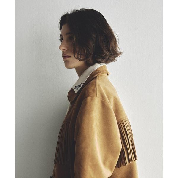 コート アウター (mag.by c)FAKE SUEDE FRINGE JAKET レディース