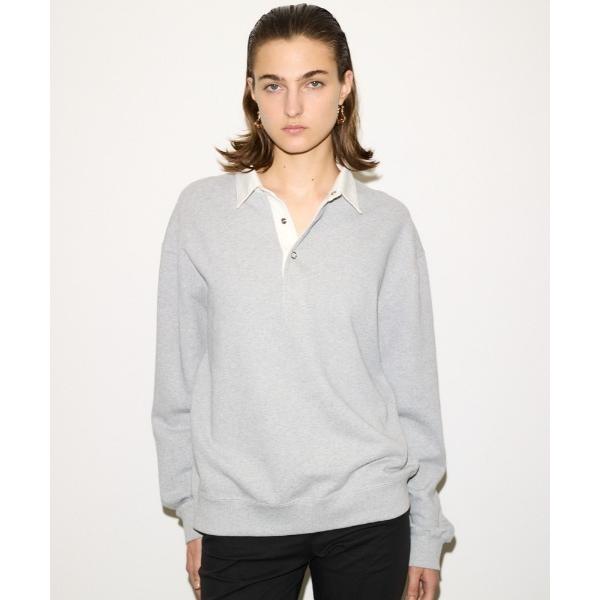 トレーナー スウェット THROW OVER SW POLO TOPS オーバー スウェット ポロ ...