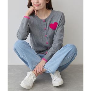 ニット セーター ハートモチーフカーディガン レディース