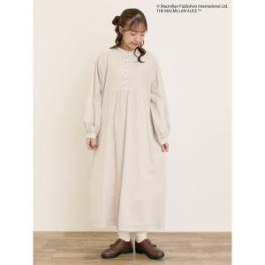 ワンピース 「Alice×Samansa Mos2」スタンドネック裾タックワンピ