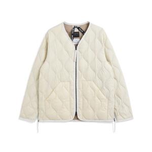 ダウンコート ダウンジャケット TAION/タイオン/Military W-Zip Vneck Down Jacket-Soft Shell レディー