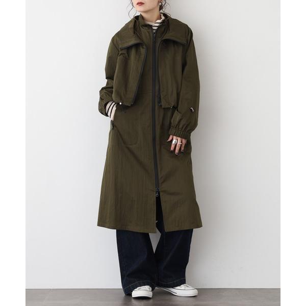 ミリタリージャケット モッズコート BRODIAEA 3WAY ワッシャーコート レディース