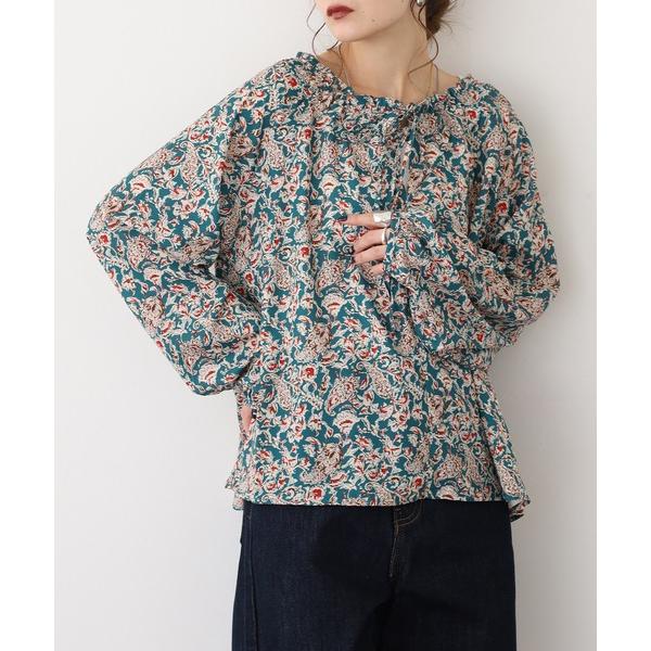 ブラウス シャツ A.N.L 2WAYペイズリー柄ブラウス レディース