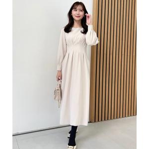 「HALUHIROINE」 7分袖ワンピース FREE ライトベージュ レディース
