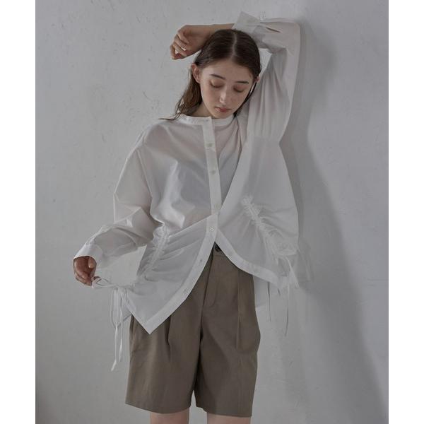 「MINERTE」 長袖ポロシャツ FREE オフホワイト レディース